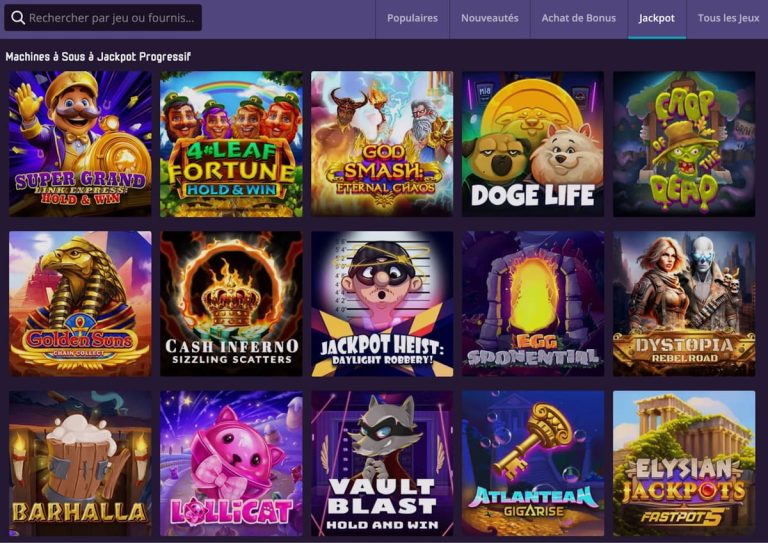 MisterCaz Casino Jackpots